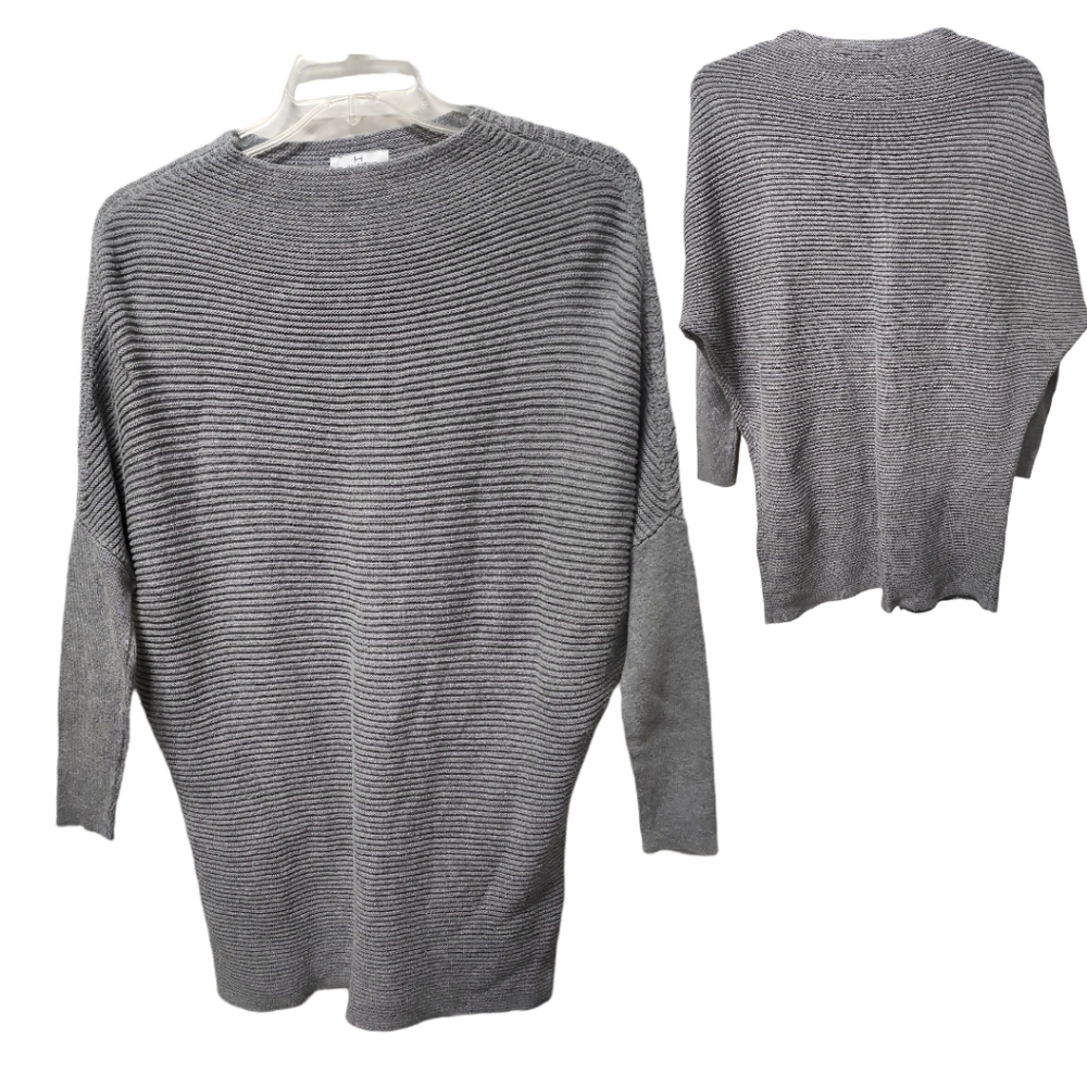 Halston Gray Sweater Dress